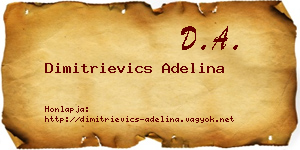 Dimitrievics Adelina névjegykártya